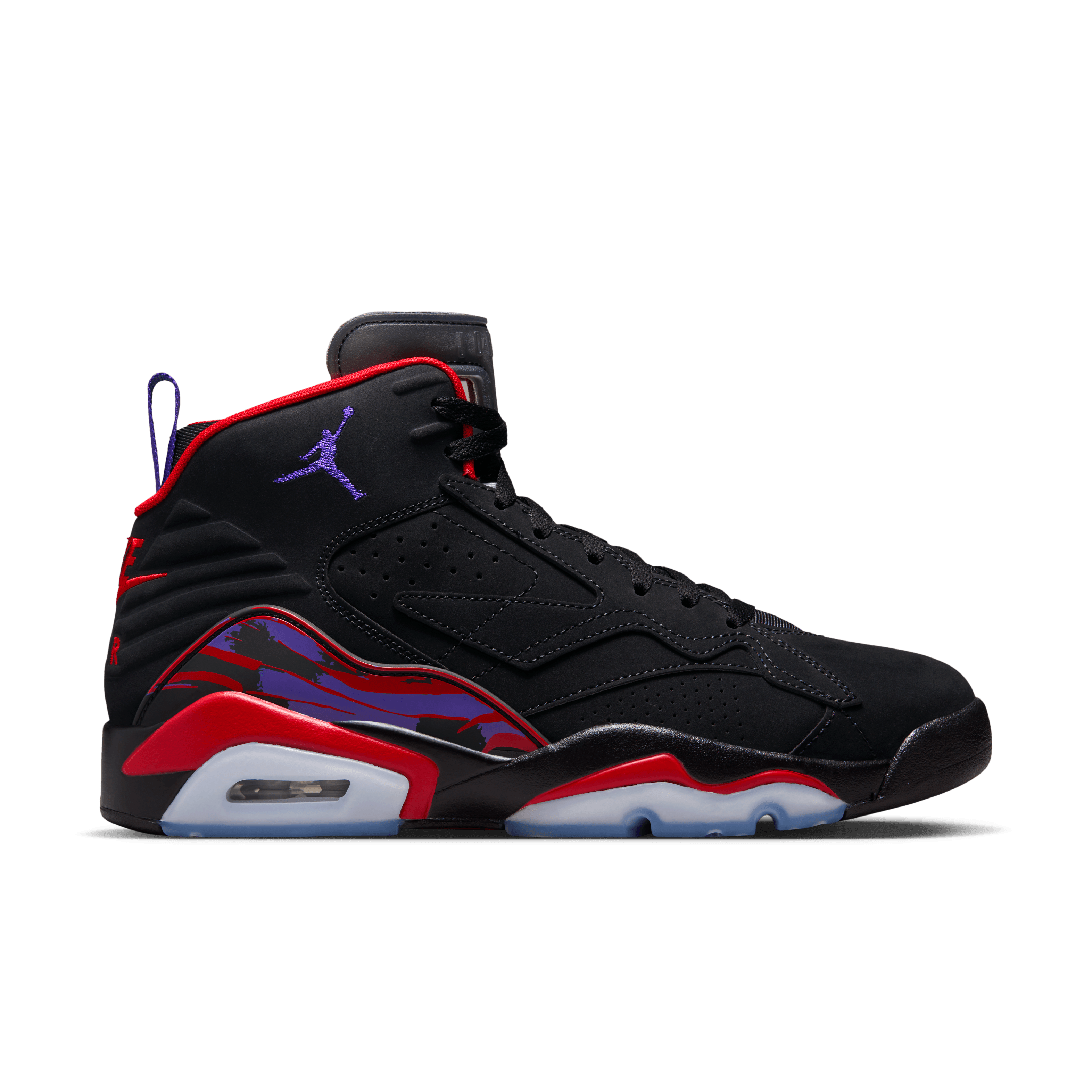 Jordan retro 5 top black and university red