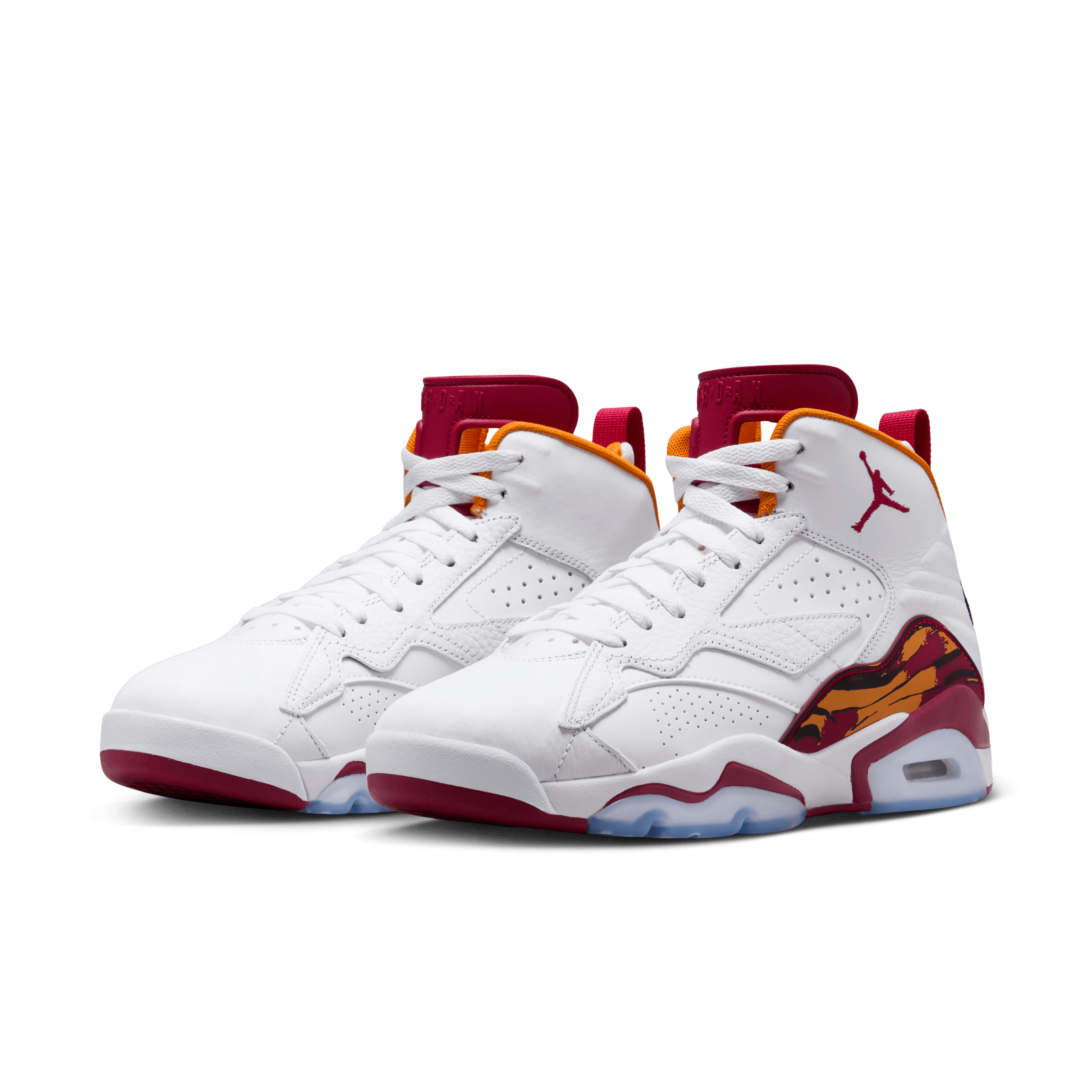 Jordan Men Jumpman 3 Peat White Cardinal Red Orange Nohble