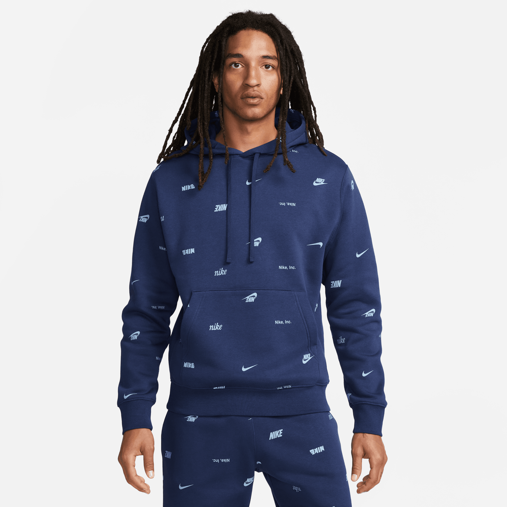 Blue nike 2025 fleece hoodie