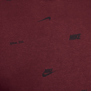 Nike - Men - Allover-Print Logo Pullover Hoodie - Night Maroon/Black