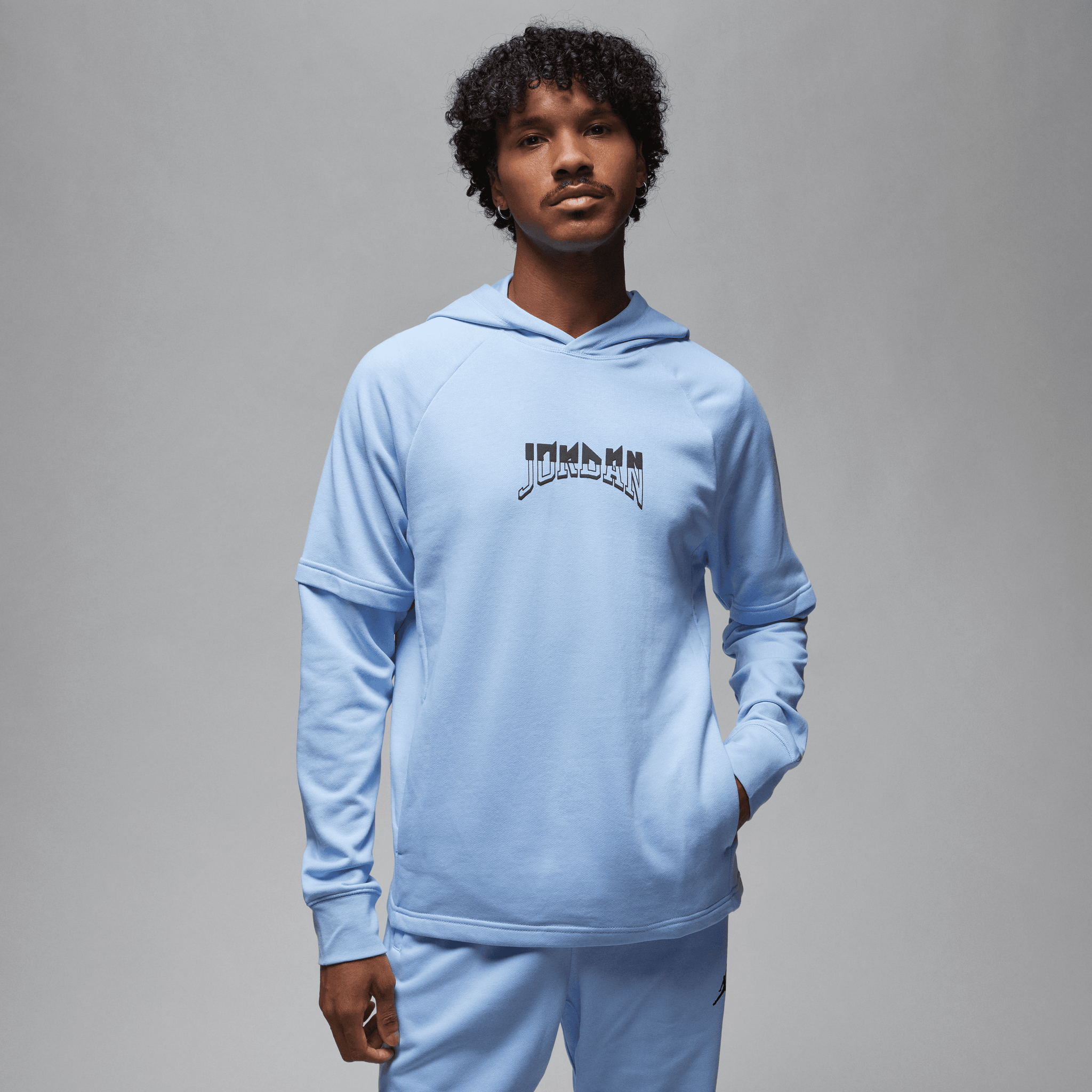 White and sales blue jordan hoodie