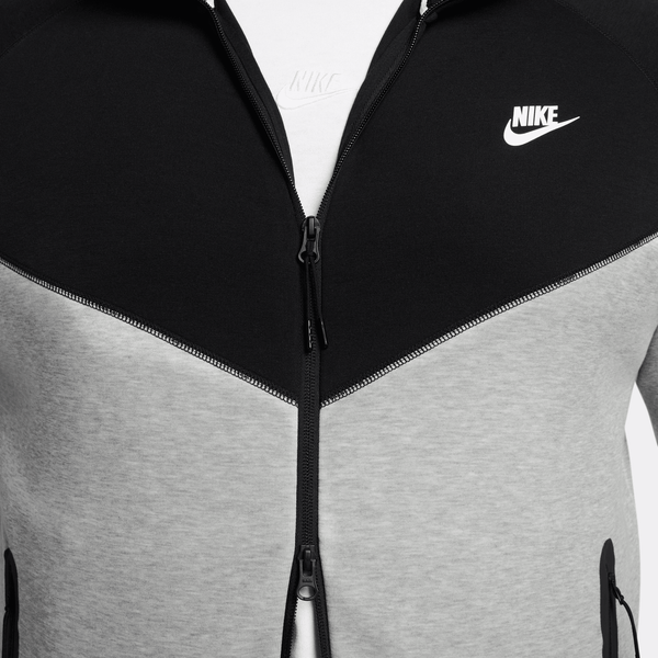 Nike - Men - Tech Fleece Full-Zip Hoodie - Grey/Black/White