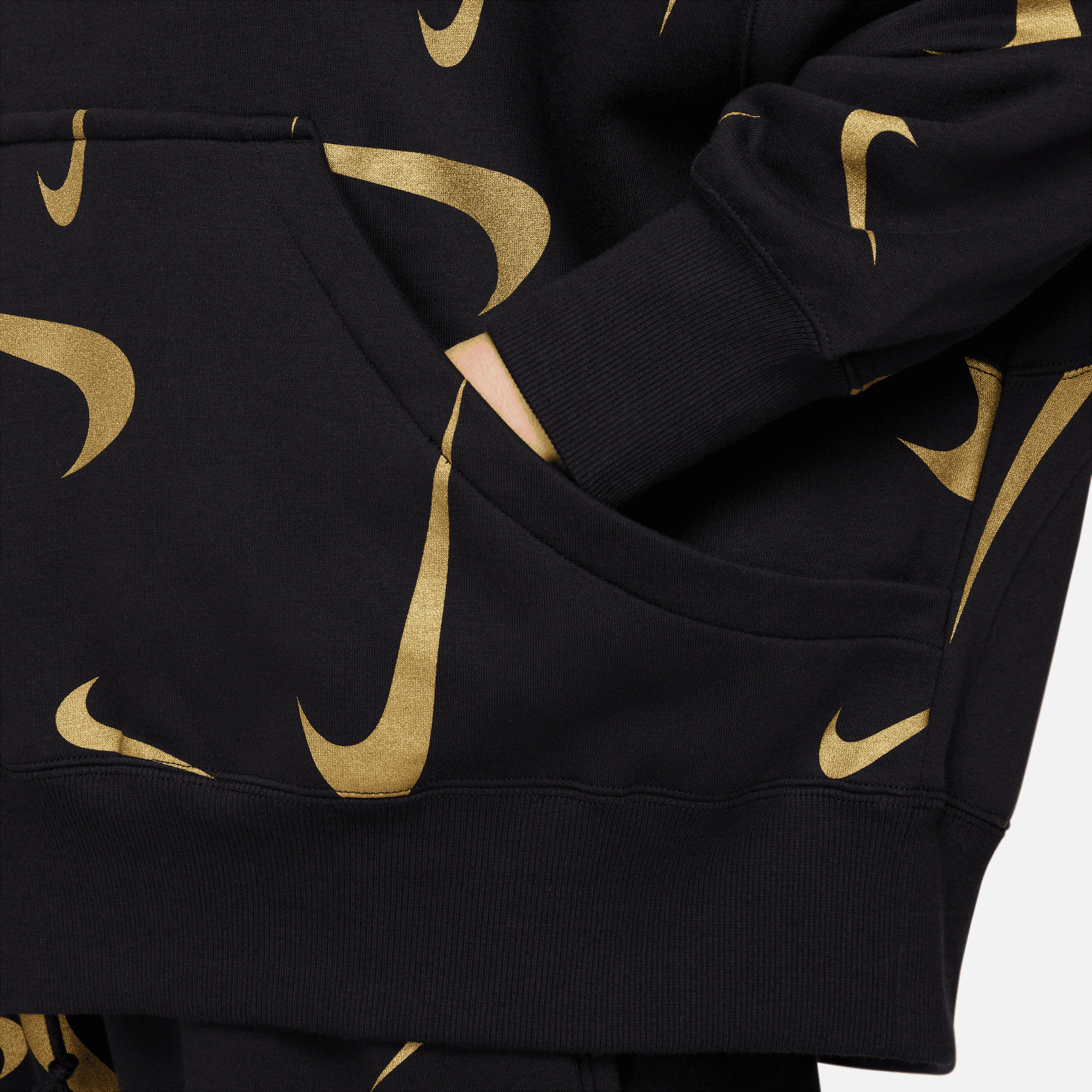 Black and gold nike sweatshirt hotsell