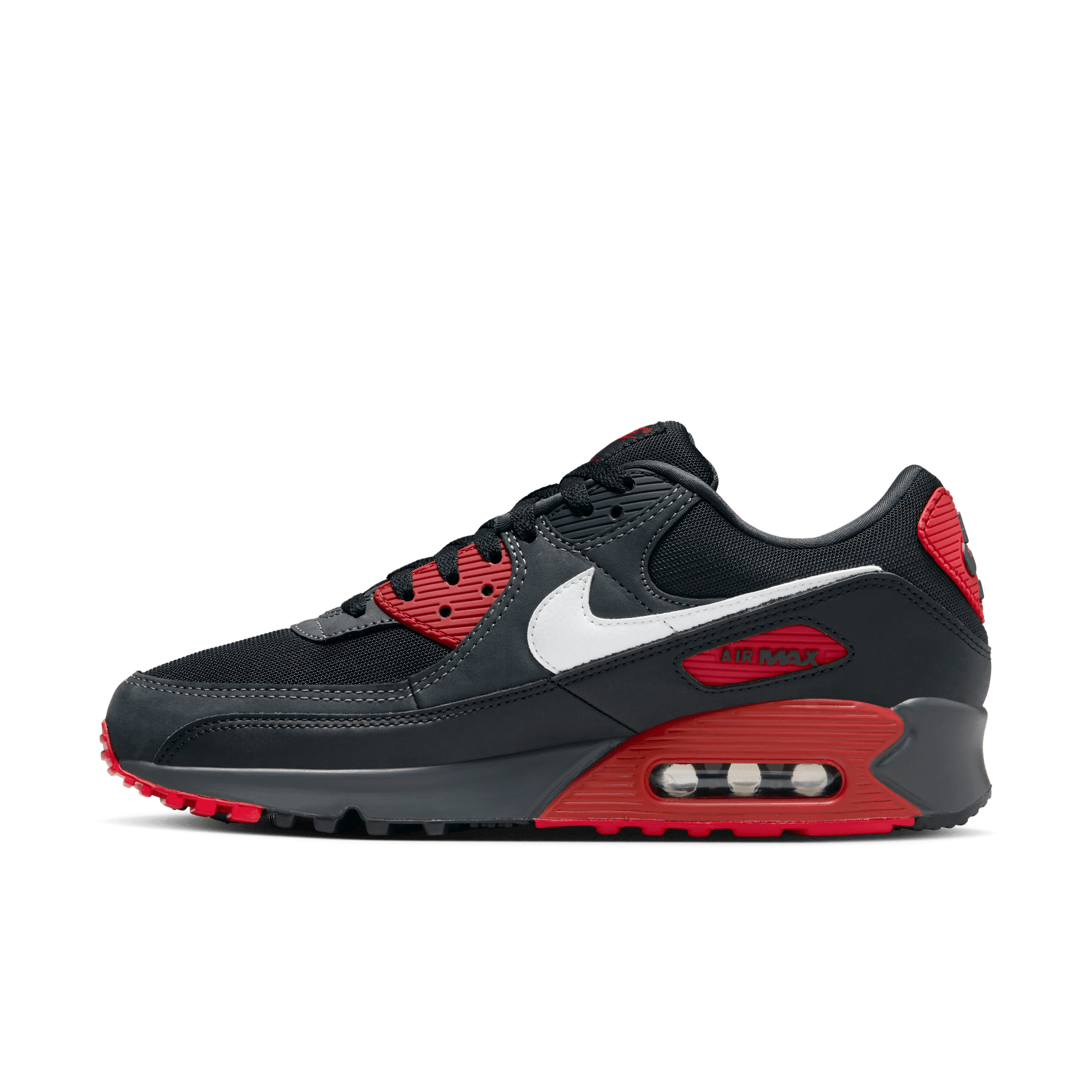Air max 90 red 2025 white black
