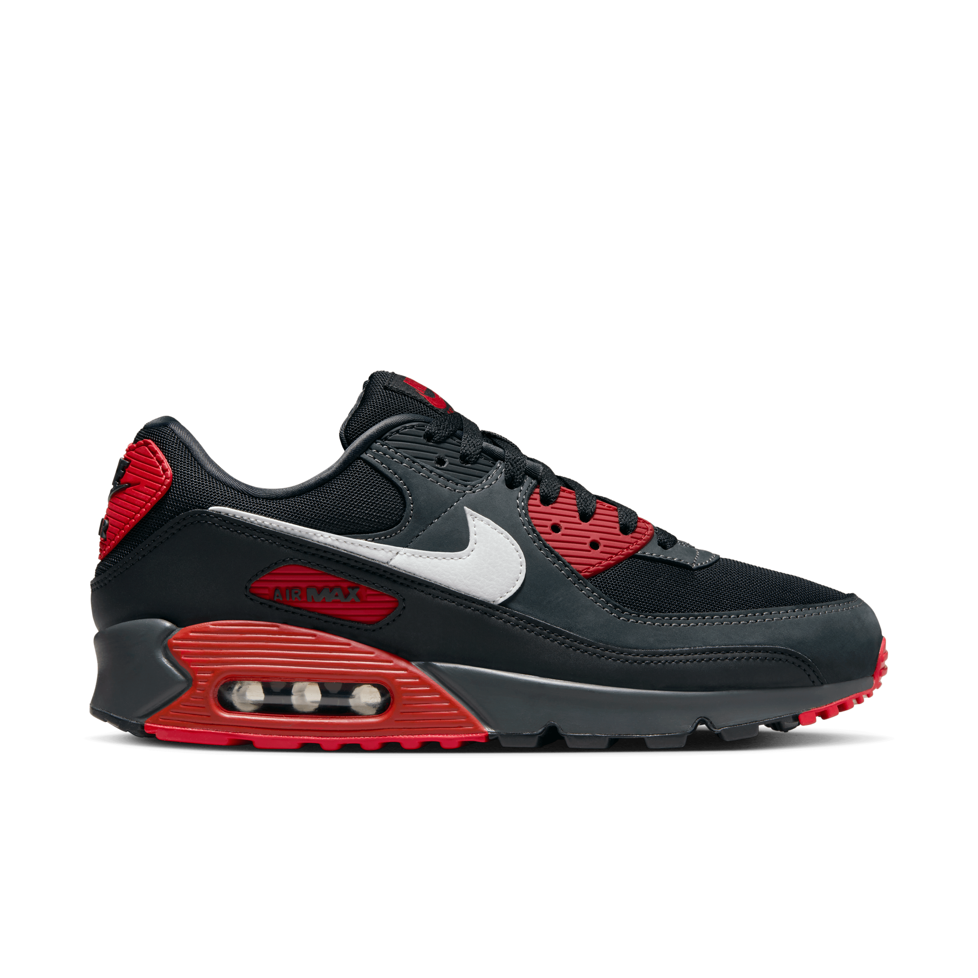 Nike Men Air Max 90 Anthracite White Black Mystic Red Nohble