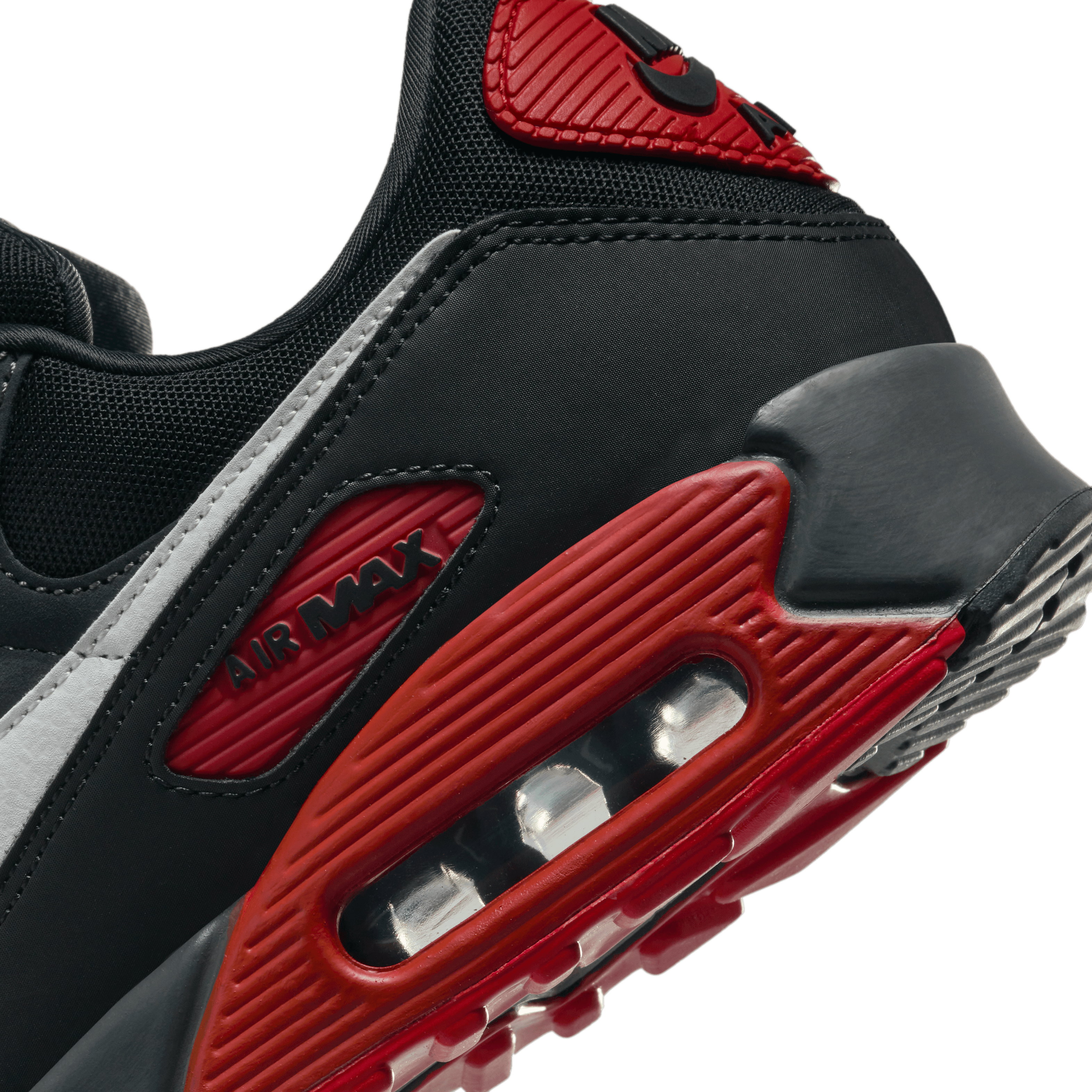 Nike Men Air Max 90 Anthracite White Black Mystic Red Nohble