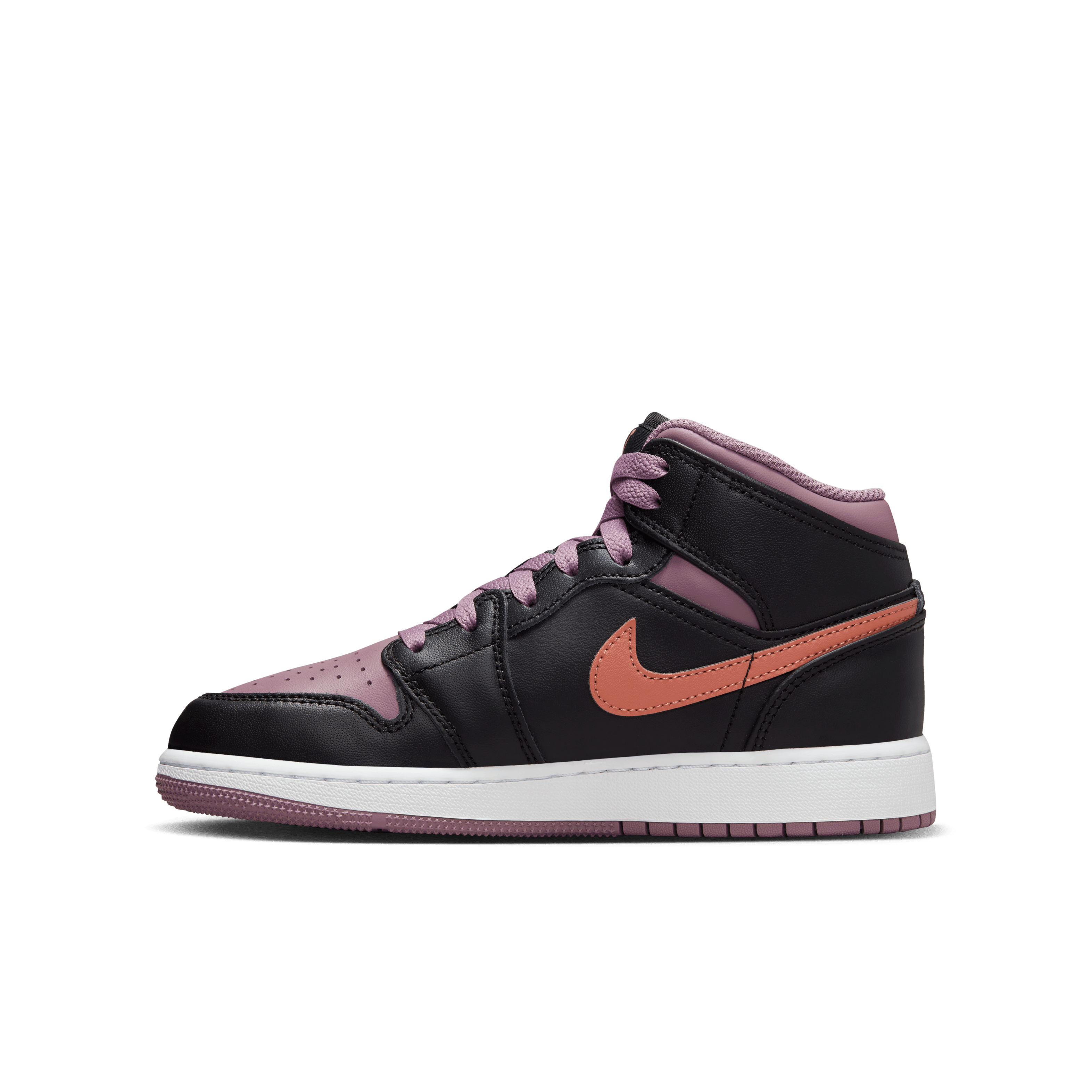 Jordan - Boy - GS Air Jordan 1 Mid SE - Black/Orange/Mauve/White Jordan - Boy - GS Air Jordan 1 Mid SE - Black/Orange/Mauve/White