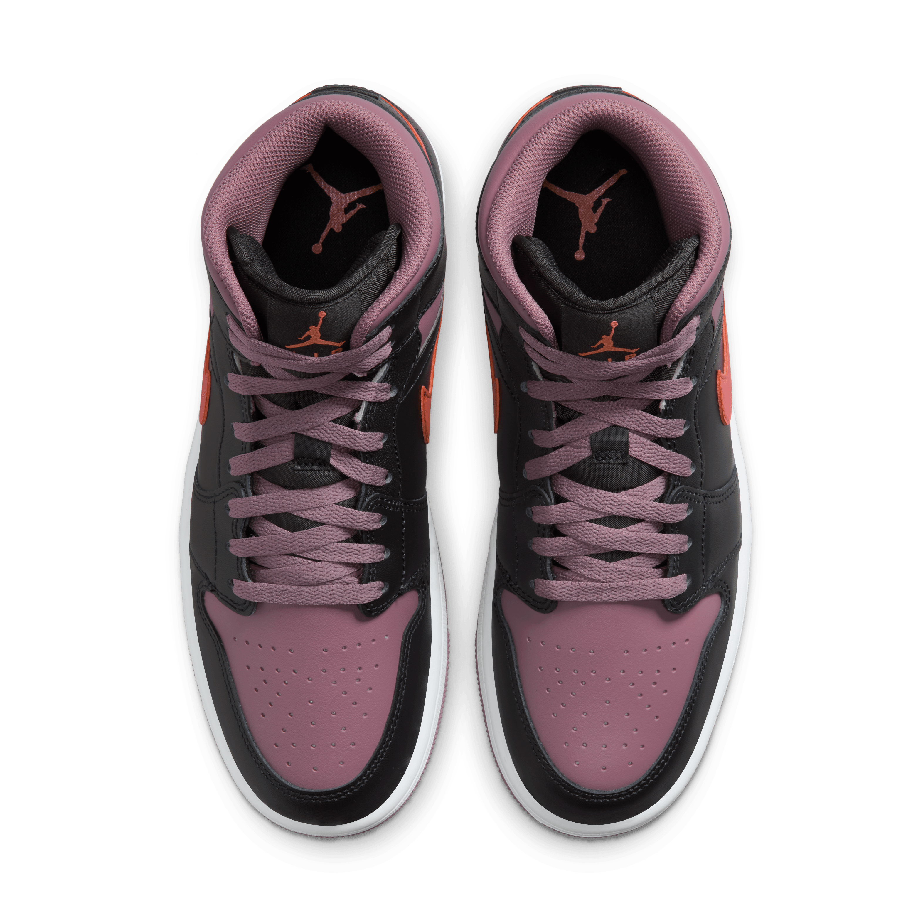 Jordan - Men - Air Jordan 1 Mid SE - Black/Orange/Mauve/White – Nohble Jordan - Men - Air Jordan 1 Mid SE - Black/Orange/Mauve/White – Nohble