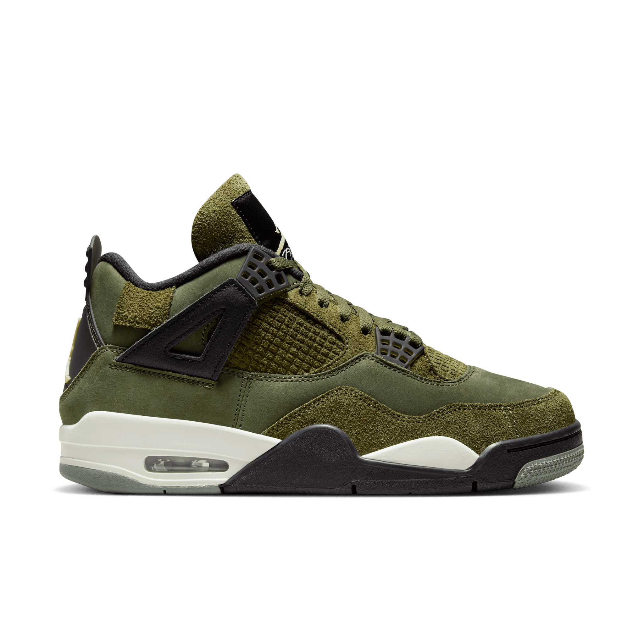 Jordan Men Retro 4 SE Craft Olive Vanilla Khaki Nohble