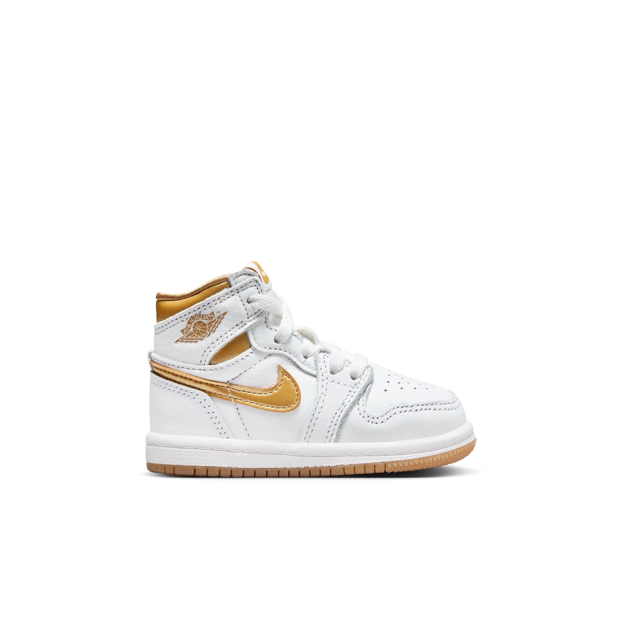 Jordan Girl TD Air Jordan Retro High OG White/Metallic Gold/Light Brown