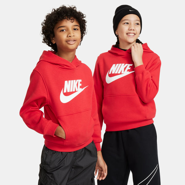 Nike - Boy - Club Fleece Hoodie - University Red/White