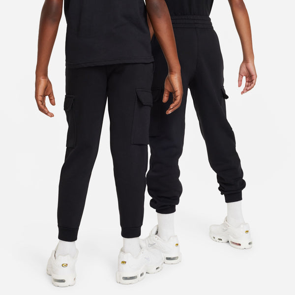 Nike - Boy - Club Fleece Cargo Sweatpant - Black/White