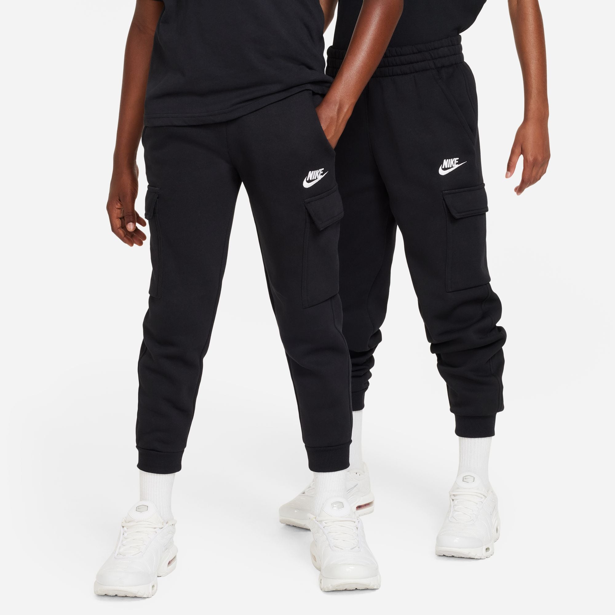 Nike Boy Club Fleece Cargo Sweatpant Black/White