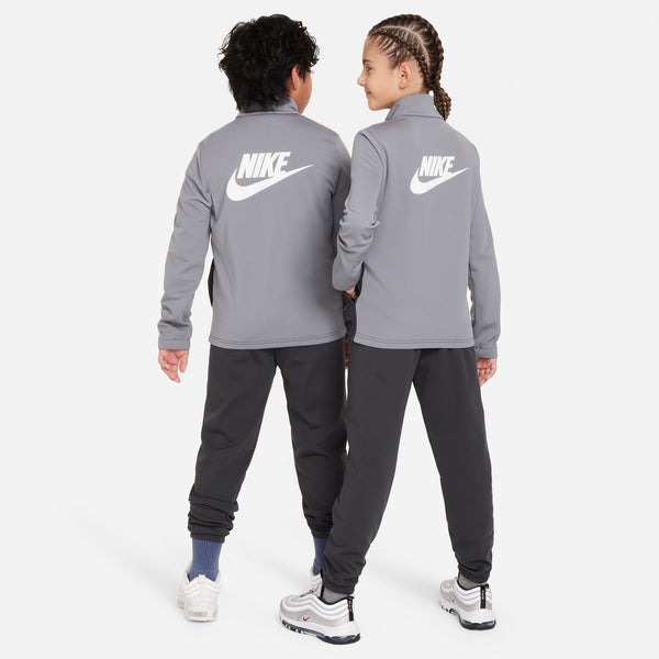 Nike - Unisex - Back Logo Print Poly Tracksuit - Smoke Grey/Anthracite/White