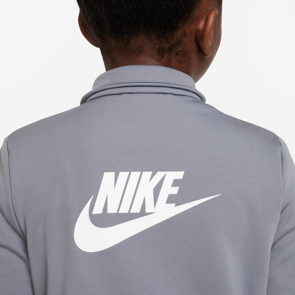 Nike - Unisex - Back Logo Print Poly Tracksuit - Smoke Grey/Anthracite/White