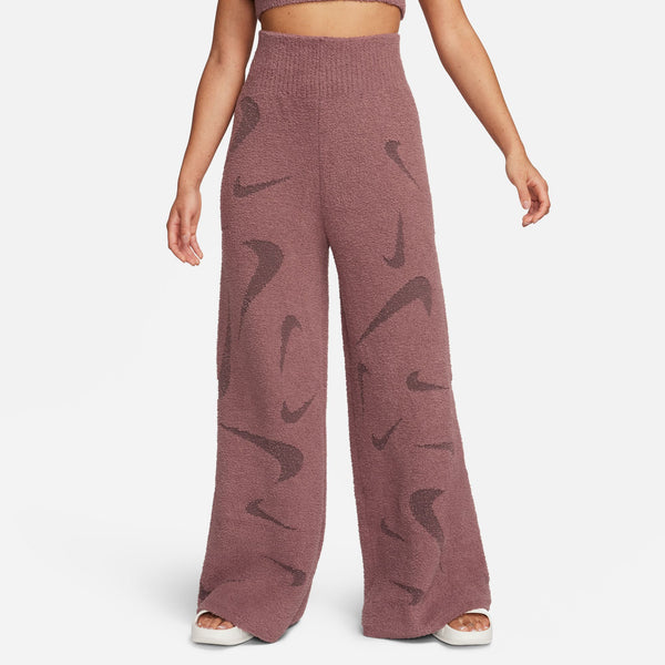 Nike - Women - Cozy Logo Printed Knit Sweatpant - Smokey Mauve/Plum Eclipse