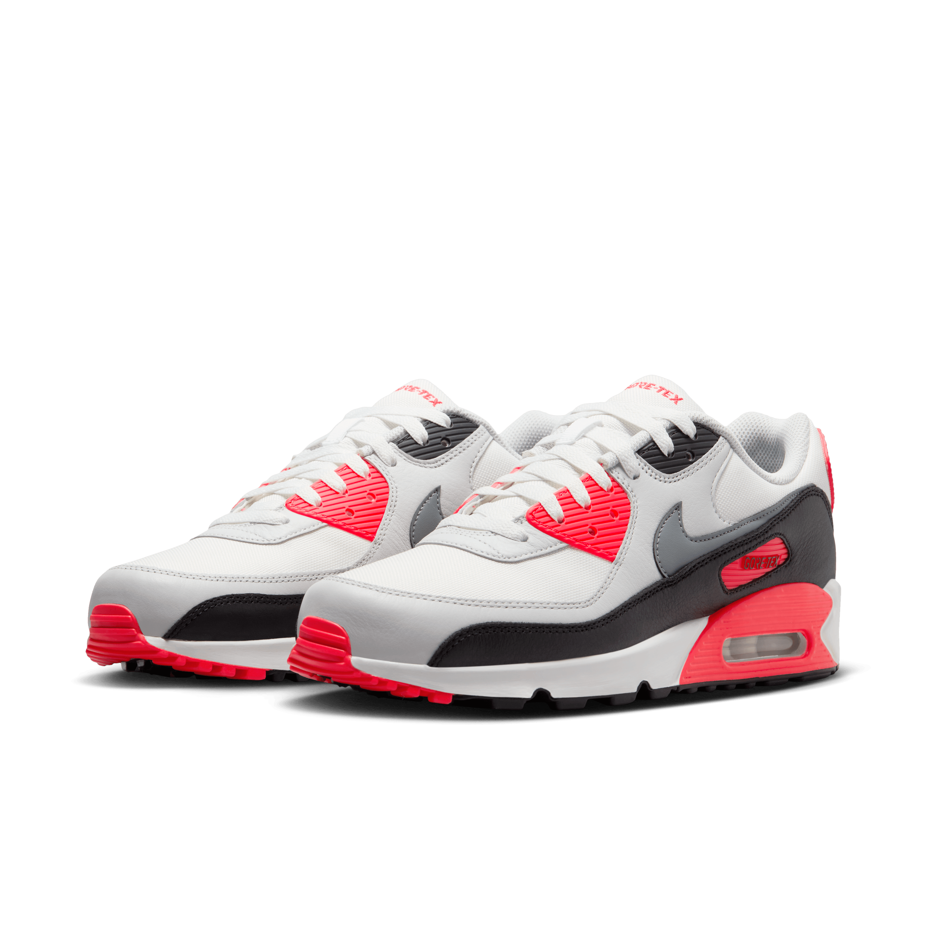 Nike Men Air Max 90 GTX White Cool Grey Crimson Nohble