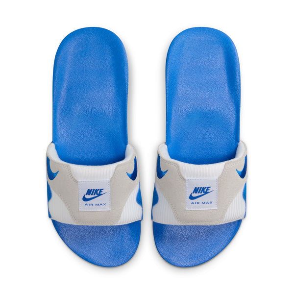 Nike - Men - Air Max 1 Slide - White/Royal Blue/Grey