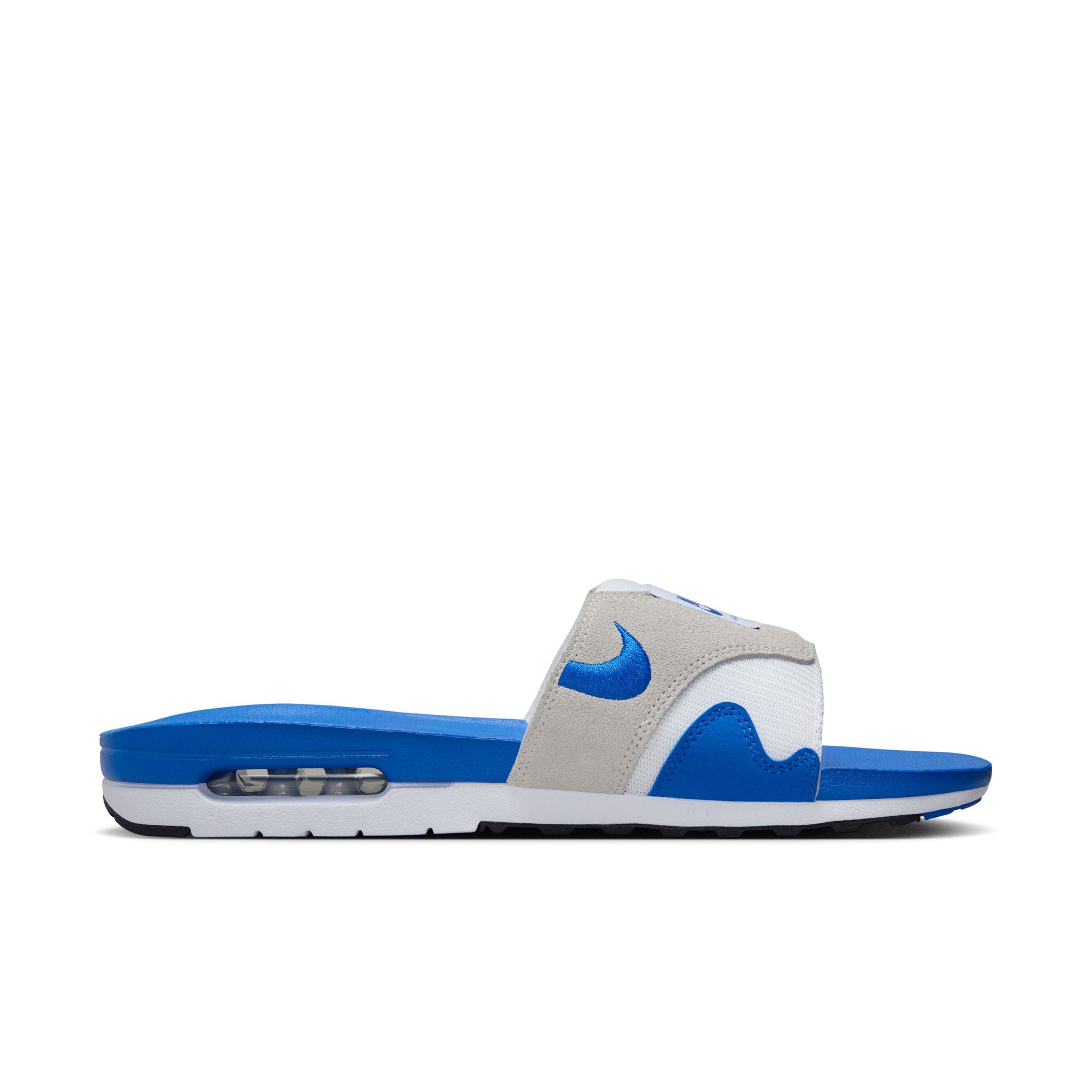 Max Mens Sliders Size 11 Nike Men Air Max Slide White/Royal Blue/Grey