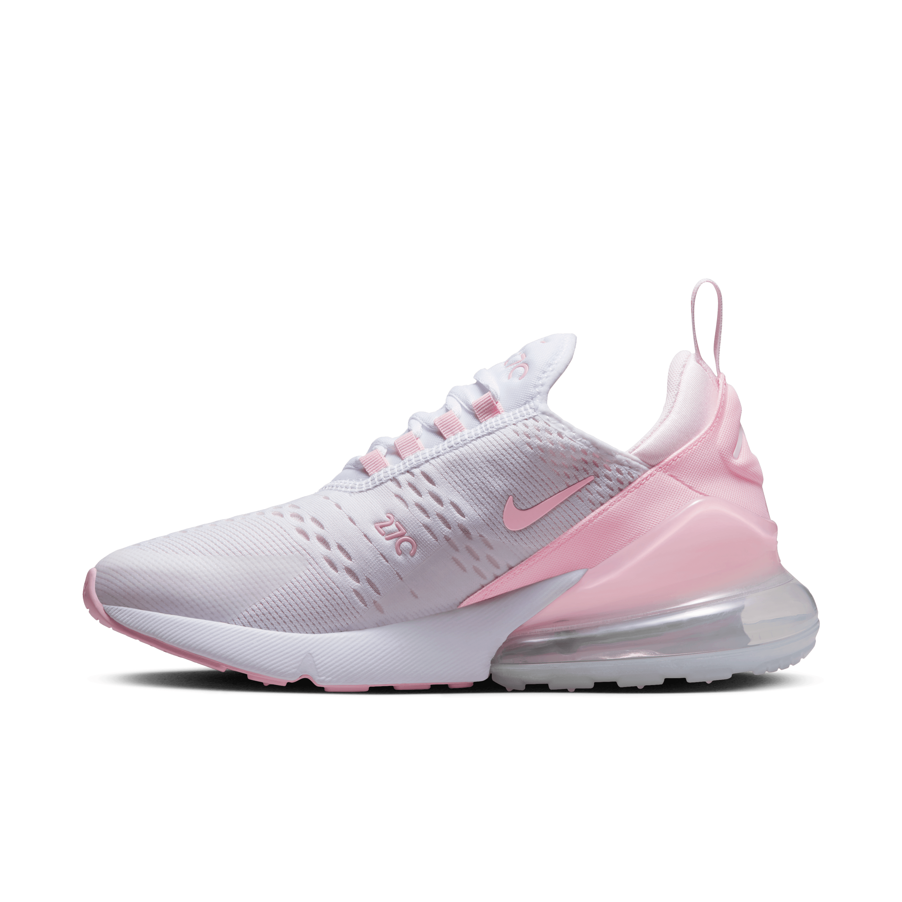 Nike Women Air Max 270 White Med Soft Pink Nohble