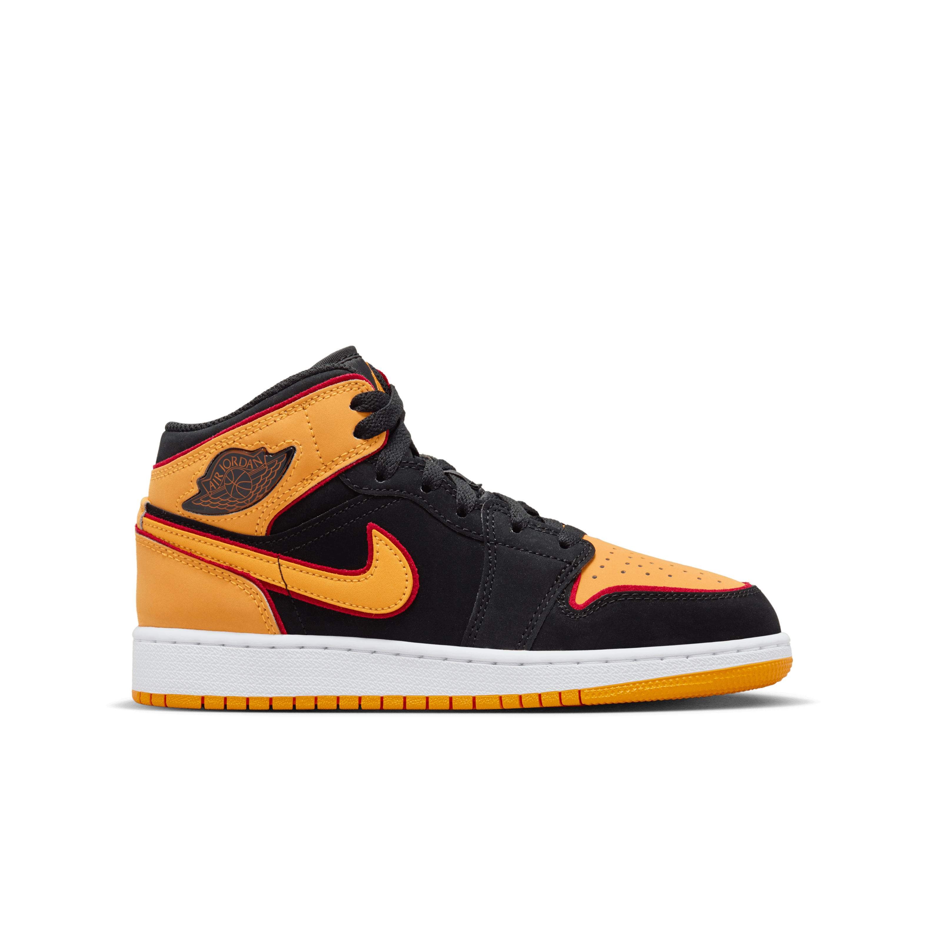Jordan - Boy - GS Air Jordan 1 Mid SE - Black/Orange/White – Nohble Jordan - Boy - GS Air Jordan 1 Mid SE - Black/Orange/White – Nohble