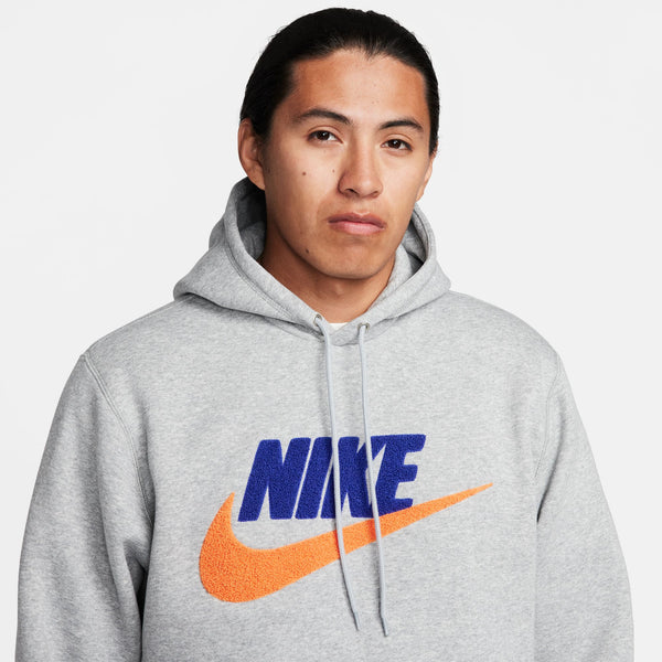 Nike - Men - Club Bb Fleece Hoodie  - Dk Grey Heather/Lt Smoke Grey