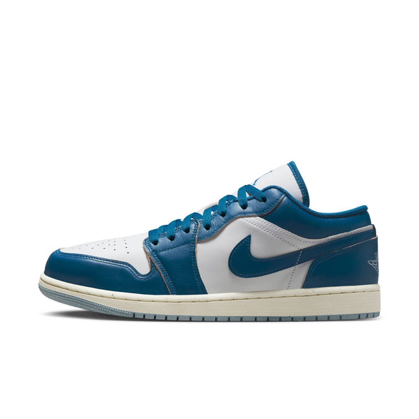 Jordan - Men - Air Jordan 1 Low SE - White/Industrial Blue/Blue Grey/Sail