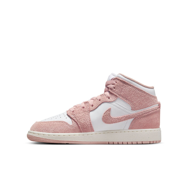 Jordan - Boy - GS Air Jordan 1 Mid SE - White/Legend Pink/Sail