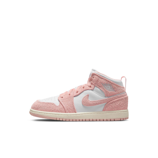 Jordan - Boy - PS Air Jordan 1 Mid SE - White/Legend Pink/Sail