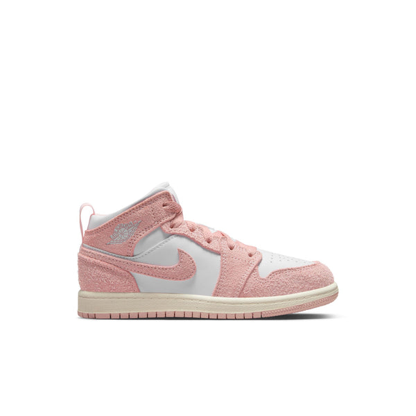 Jordan - Boy - PS Air Jordan 1 Mid SE - White/Legend Pink/Sail