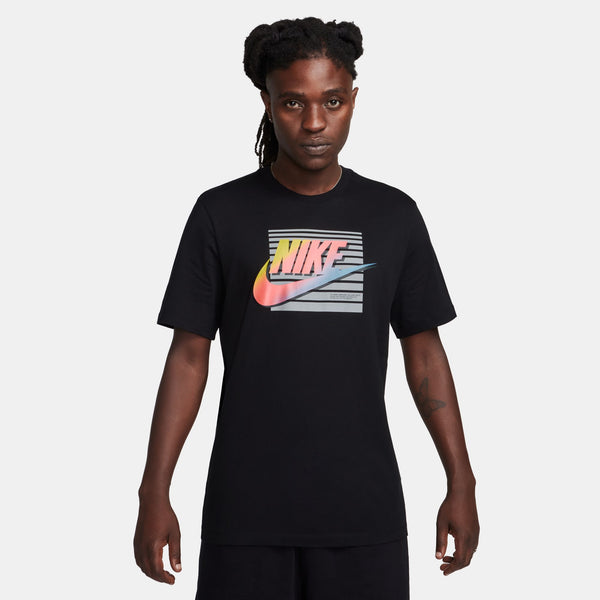 Nike - Men - Multicolor Graphic Print Futura Tee - Black