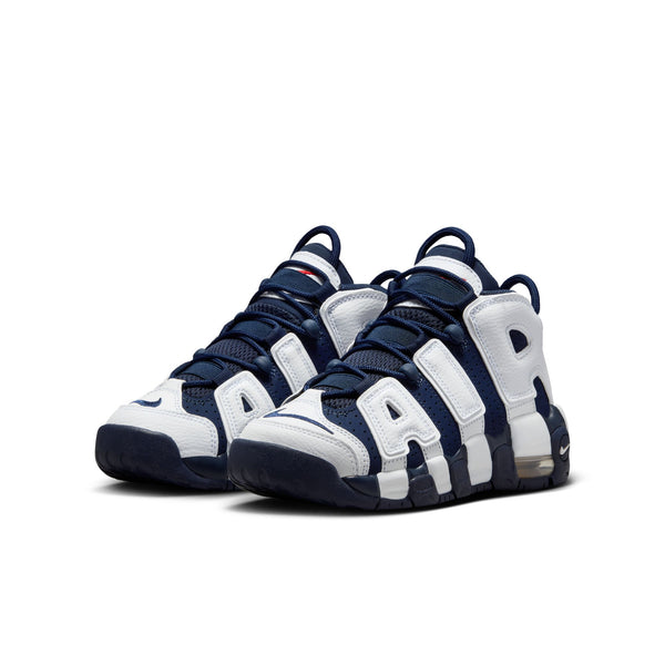 Nike - Boy - GS Air More Uptempo - White/Midnight Navy/Metallic Gold