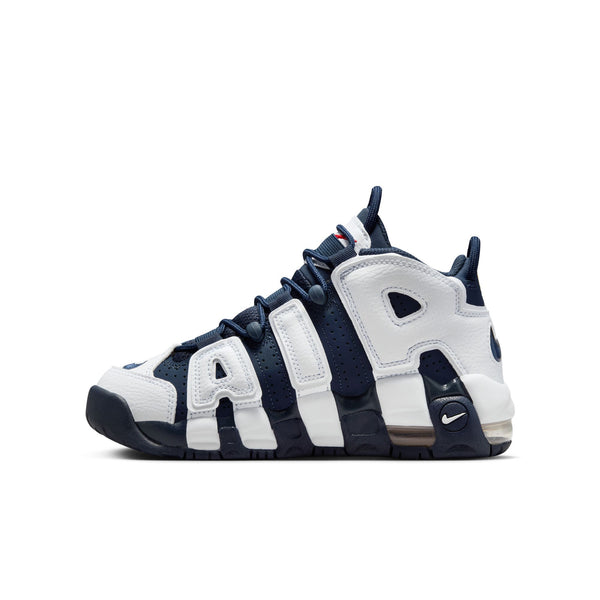 Nike - Boy - GS Air More Uptempo - White/Midnight Navy/Metallic Gold