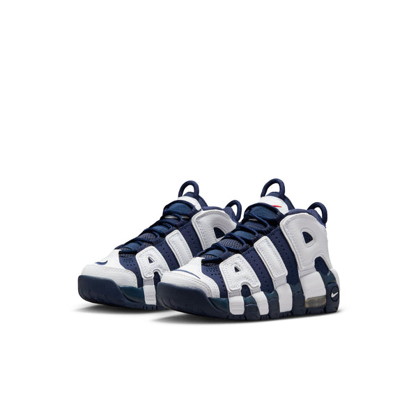 Nike - Boy - PS Air More Uptempo - White/Midnight Navy/Metallic Gold