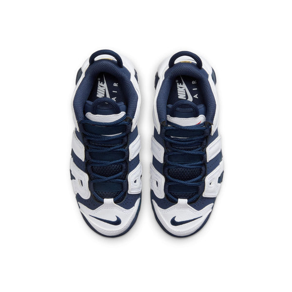 Nike - Boy - PS Air More Uptempo - White/Midnight Navy/Metallic Gold