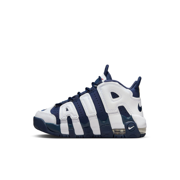 Nike - Boy - PS Air More Uptempo - White/Midnight Navy/Metallic Gold