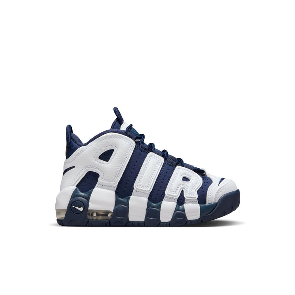 Nike - Boy - PS Air More Uptempo - White/Midnight Navy/Metallic Gold