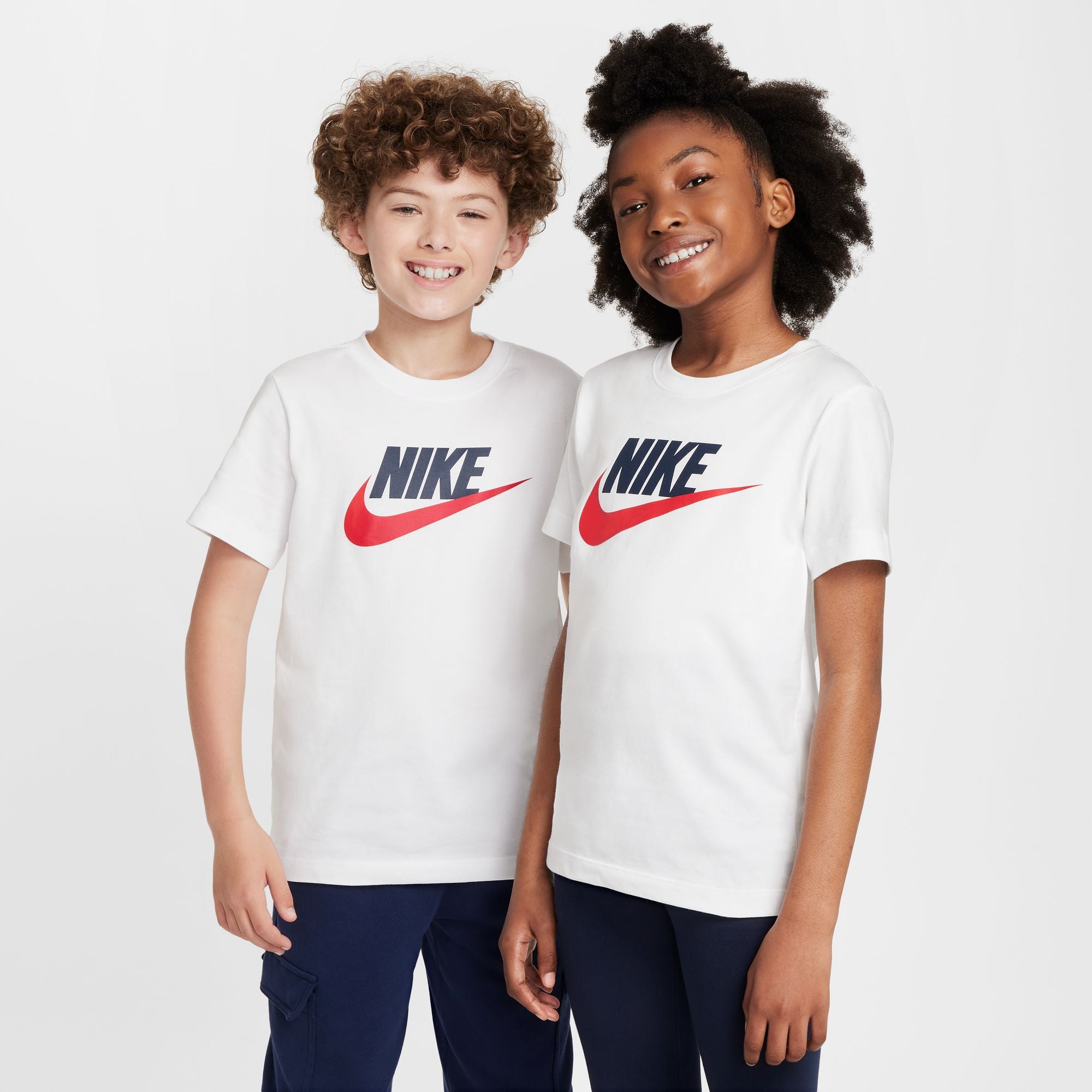 Nike Apparel Girls White Nike T Shirt Nike Boy Icon Futura Classic