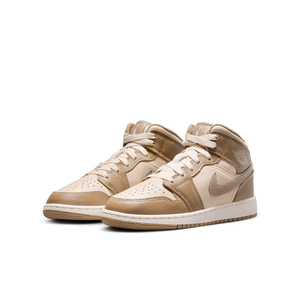 Jordan - Boy - GS Air Jordan 1 Mid BG - Brown/Khaki/Phantom