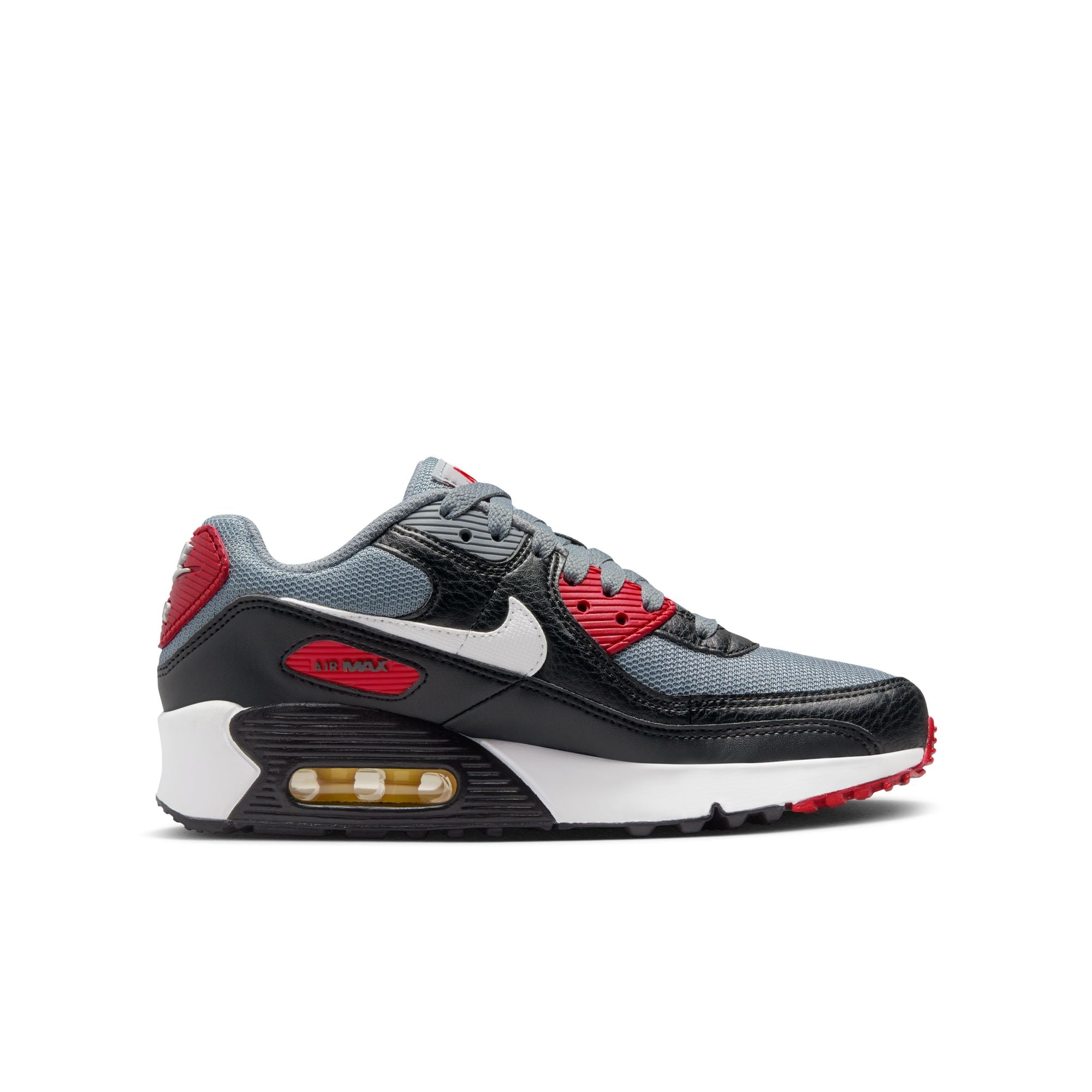 Nike Unisex GS Air Max 90 Black/Cool Grey/Gym Red