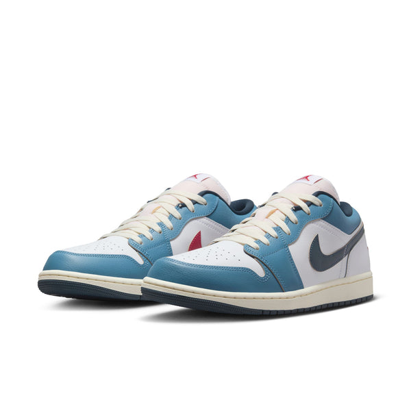 Jordan - Men - Air Jordan 1  Low SE - White/Armory Navy/Aegean Storm