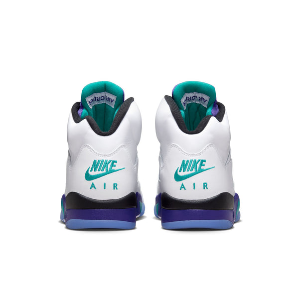 Jordan - Men - Air Jordan Retro 5 OG - White/New Emerald/Grape Ice/Black