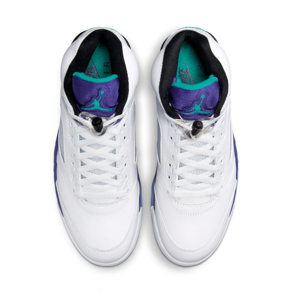 Jordan - Men - Air Jordan Retro 5 OG - White/New Emerald/Grape Ice/Black