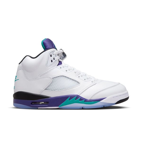 Jordan - Men - Air Jordan Retro 5 OG - White/New Emerald/Grape Ice/Black