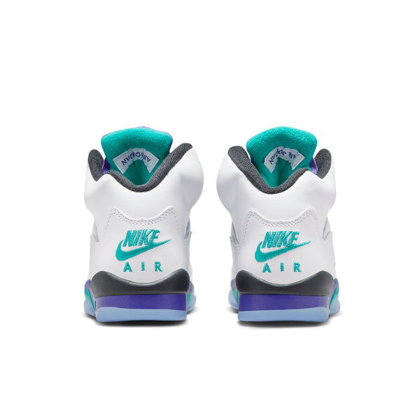 Jordan - Boy - GS Air Jordan Retro 5 OG - White/New Emerald/Grape Ice/Black