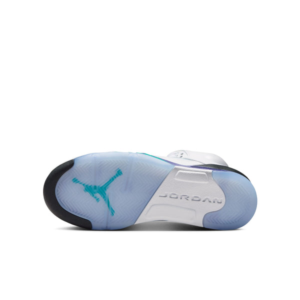 Jordan - Boy - GS Air Jordan Retro 5 OG - White/New Emerald/Grape Ice/Black