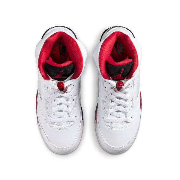 Jordan - Boy - GS Air Jordan Retro 5 OG  - White/Fire Red/Black