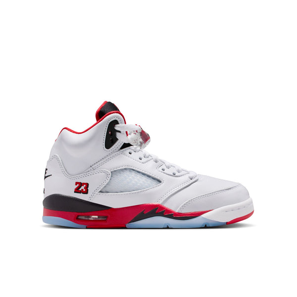 Jordan - Boy - GS Air Jordan Retro 5 OG  - White/Fire Red/Black