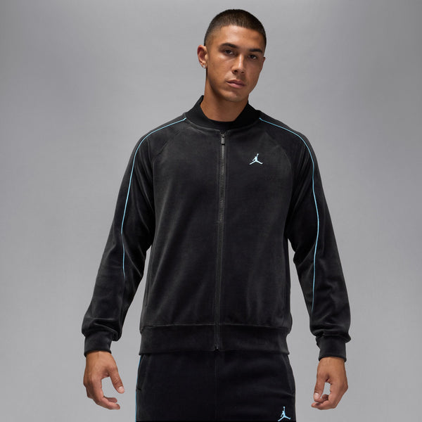 Jordan - Men - Velour Track Jacket - Black/Blue Chill