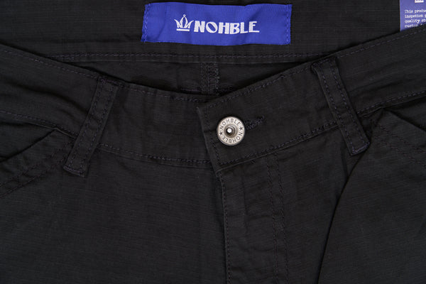 Nohble - Men - Ripstop Multi Pocket Cargo Pant - Black